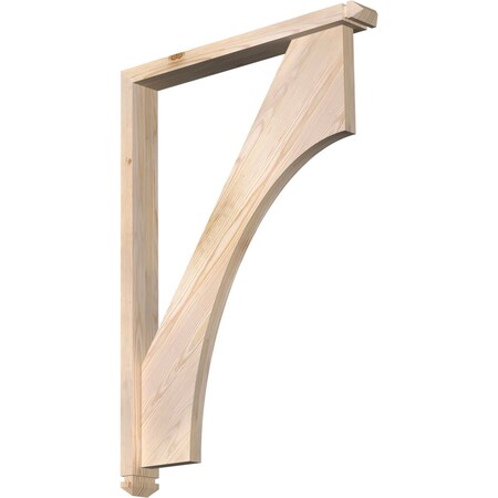 Westlake Arts And Crafts Smooth Bracket W/ Offset Brace, Douglas Fir, 3 1/2W X 28D X 40H